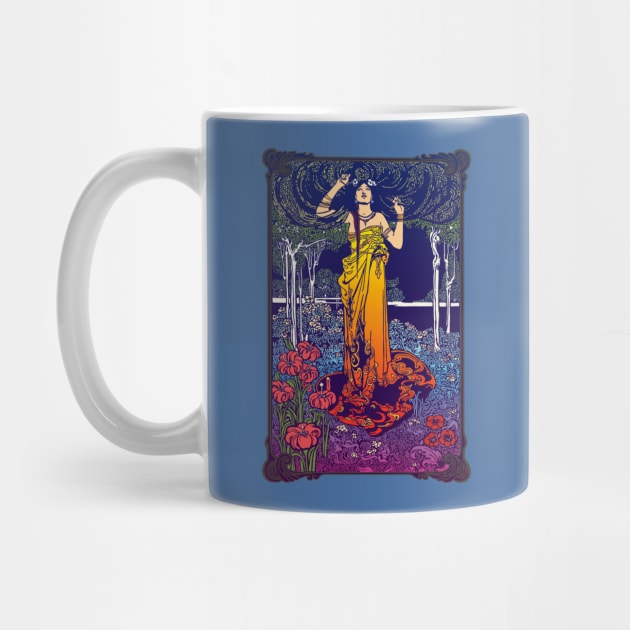 Art Nouveau Lady (orange/pink) by Soth Studio